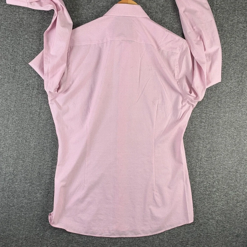 State & Liberty Dress Shirt Men Medium Pink Long Sleeve Athletic Slim Fit Trouse